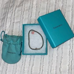 Return to Tiffany Pink Heart Tag Bracelet